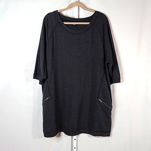 ellos Dresses & Skirts - Ellos Black T-shirt Dress With Zippers Size 1X